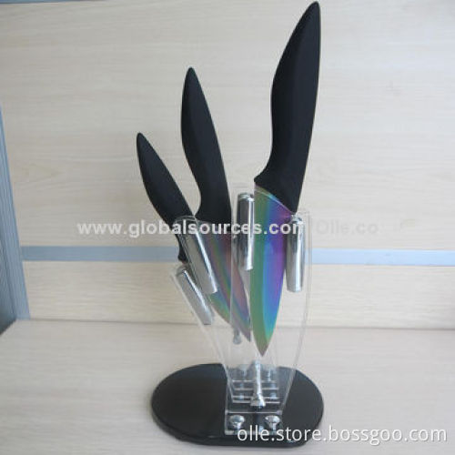 Rainbow Coated Ceramic Blade Knife Set